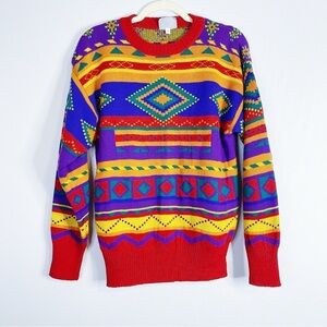 Meister - Vintage Multicolor Knit Sweater